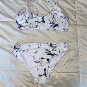 Marble High-Waisted Bikini